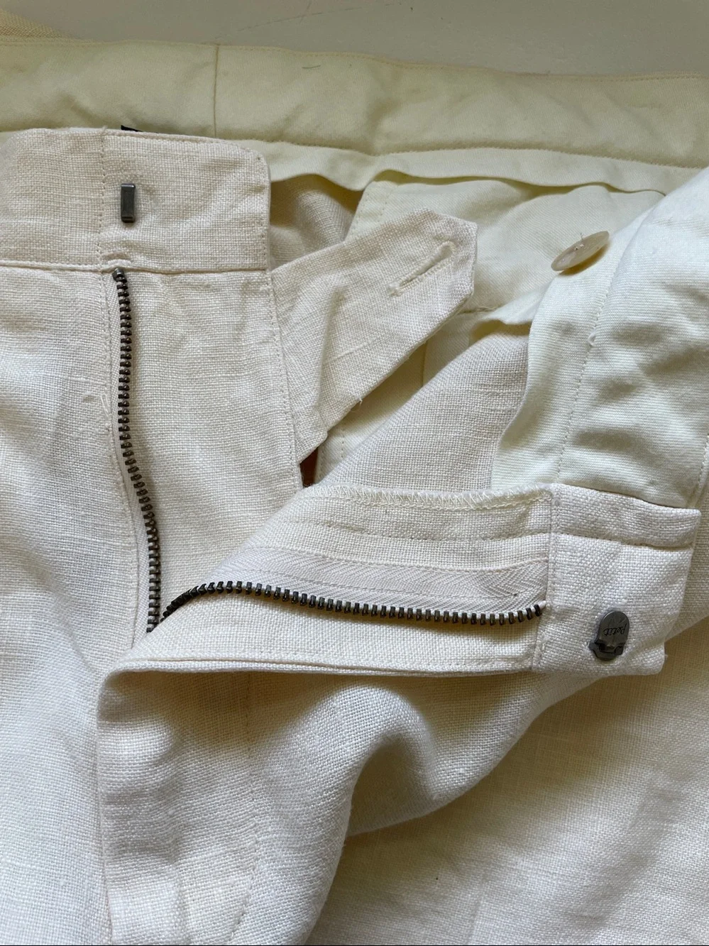 Polo Ralph Lauren Butter Linen Pants Flat Front Preppy Classic Chino Zip 36/30